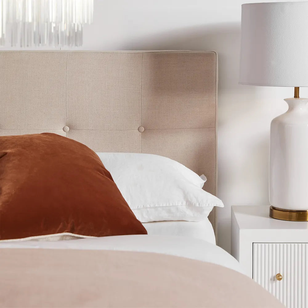Sass Square Feather Cushion - Caramel Velvet