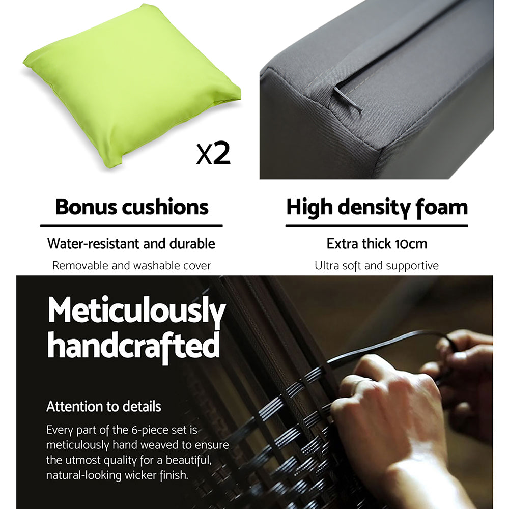 Solaris 7PC Outdoor Lounge Set - Grey