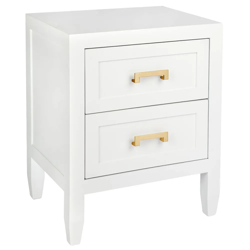 Soloman Bedside Table - Small White