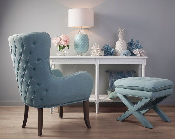 Island Turquoise Table Lamp Gloss Ceramic
