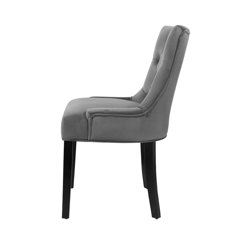 French Provincial Dining Chairs Set of 2 - Grey
