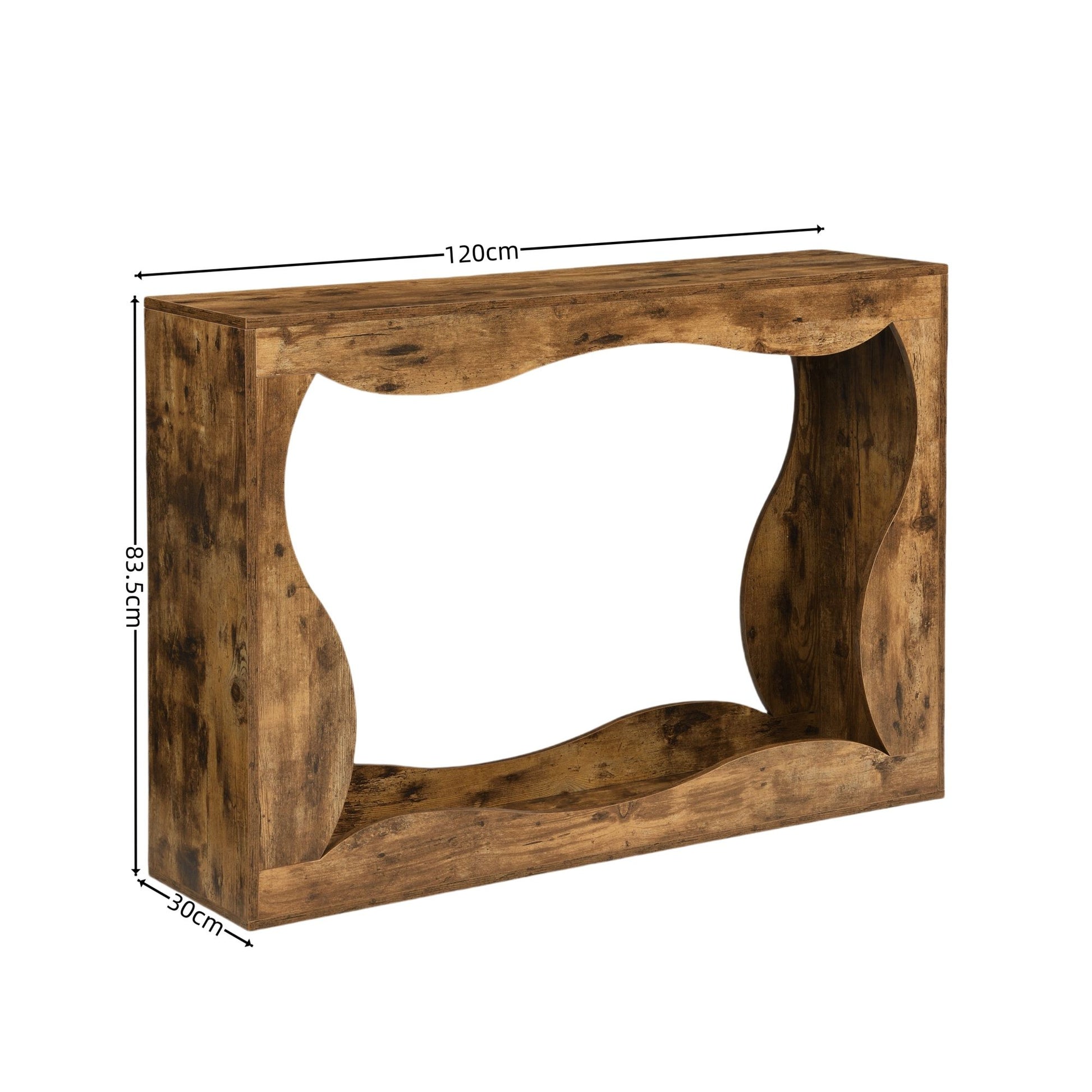 Solid wood console table