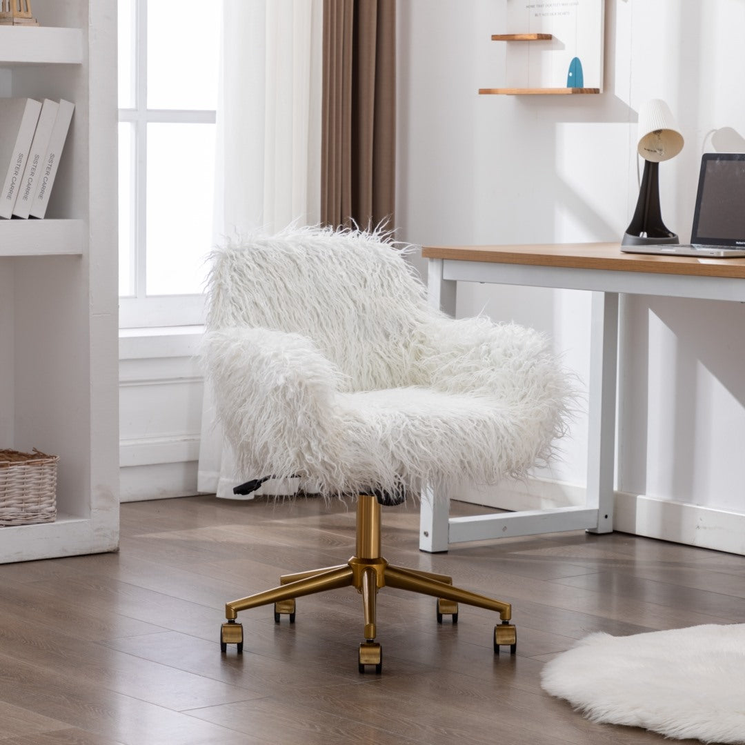 Modern Fluffy Swivel Office Chair 