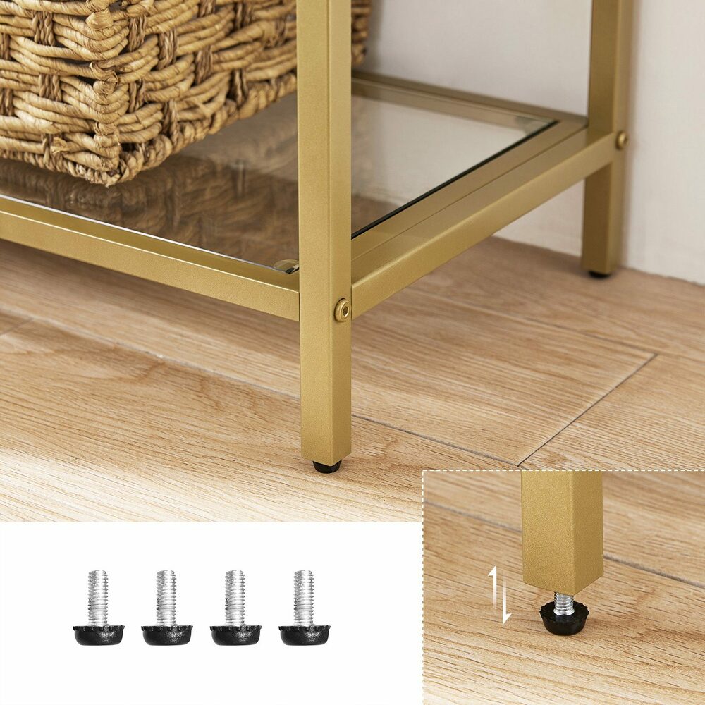 Audrey 5 Tier Gold Metal Bookshelf
