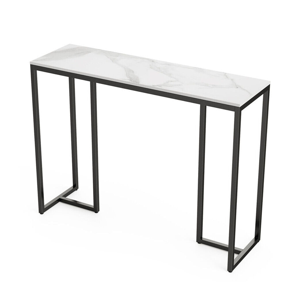 Stone Marble Console Table- Black