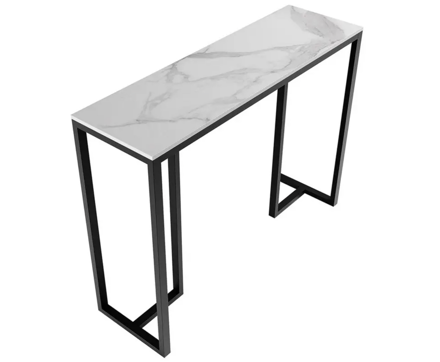 Stone Marble Console Table- Black
