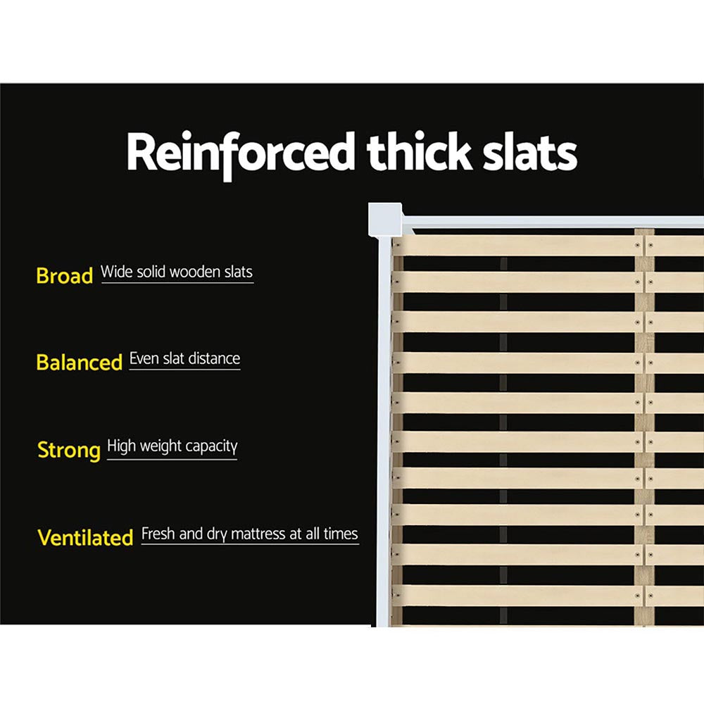 Rio Wooden Bed Frame Double Size - White