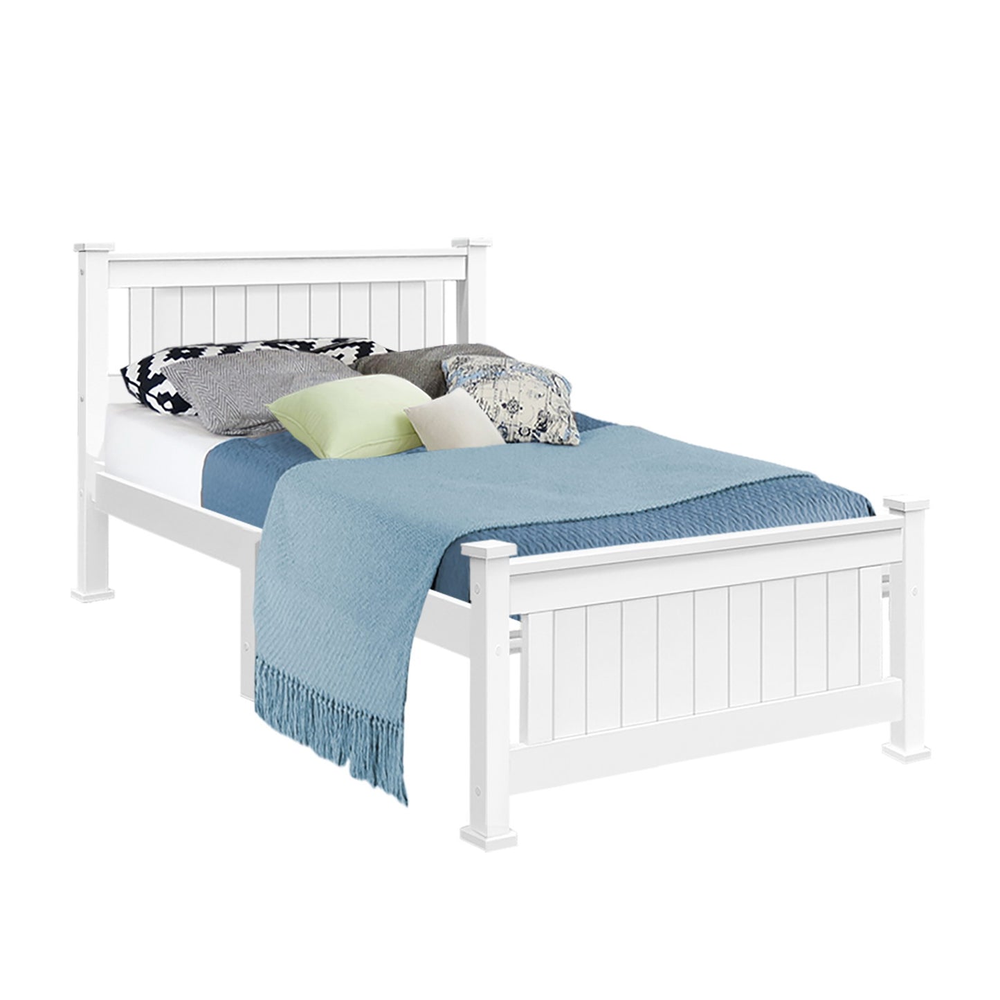 Rio Wooden Bed Frame Single Size - White