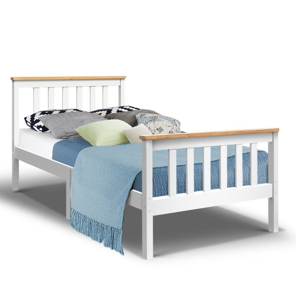 Pony Wooden Bed Frame Single Size - White