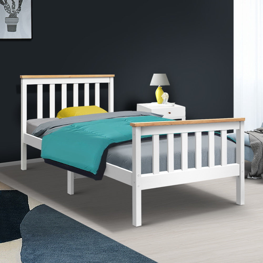 Pony Wooden Bed Frame Single Size - White
