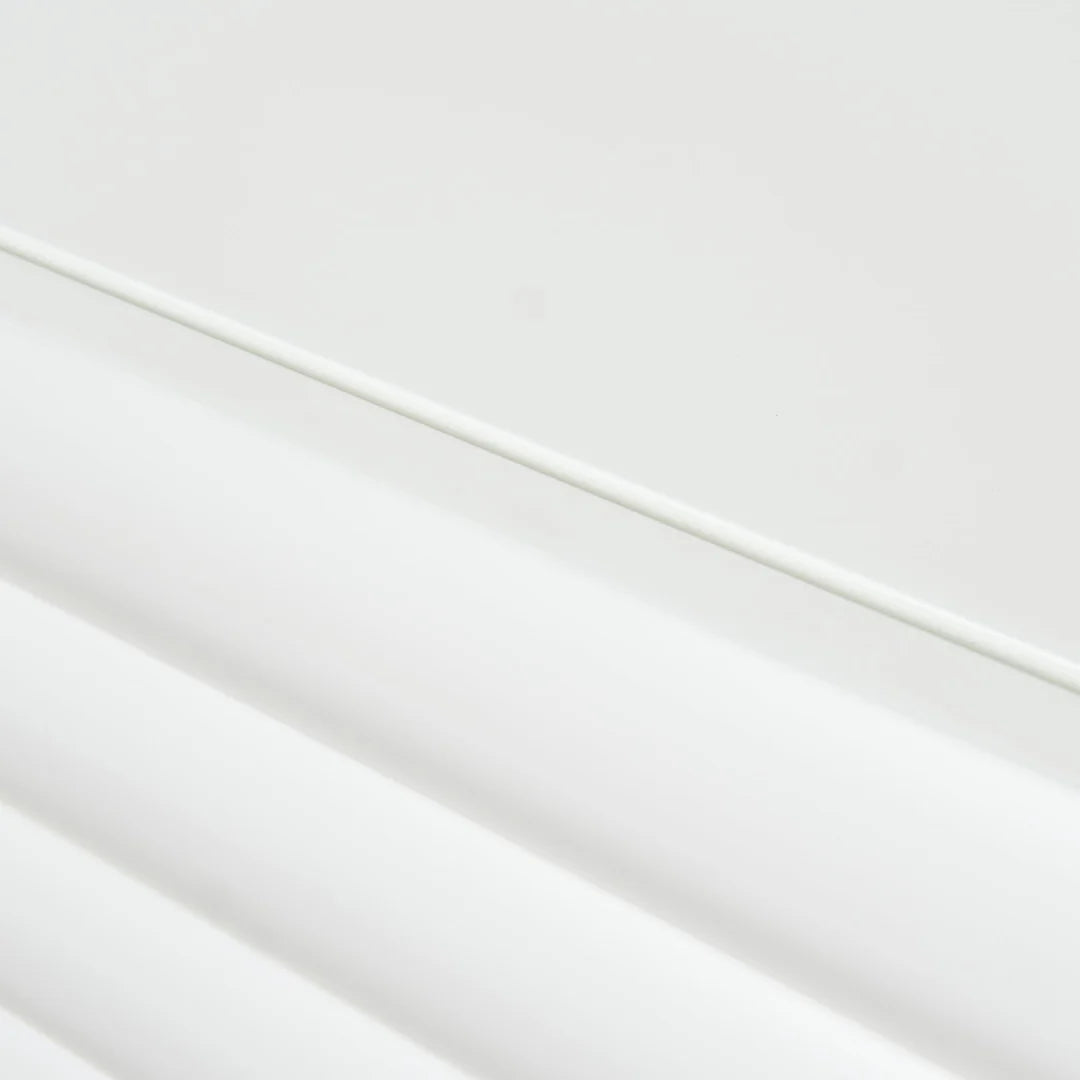 White Fluted TV Entertainment Unit