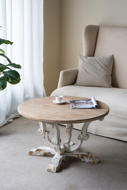 Whitewash Farmhouse Coffee Table