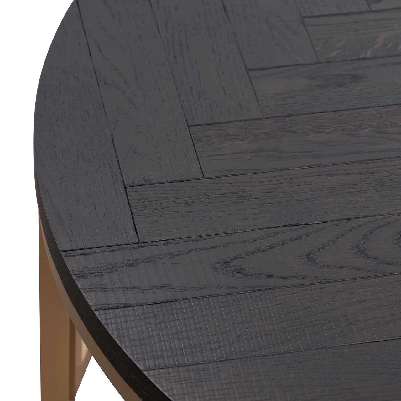 Wilma Round Coffee Table - Peppercorn and Brass