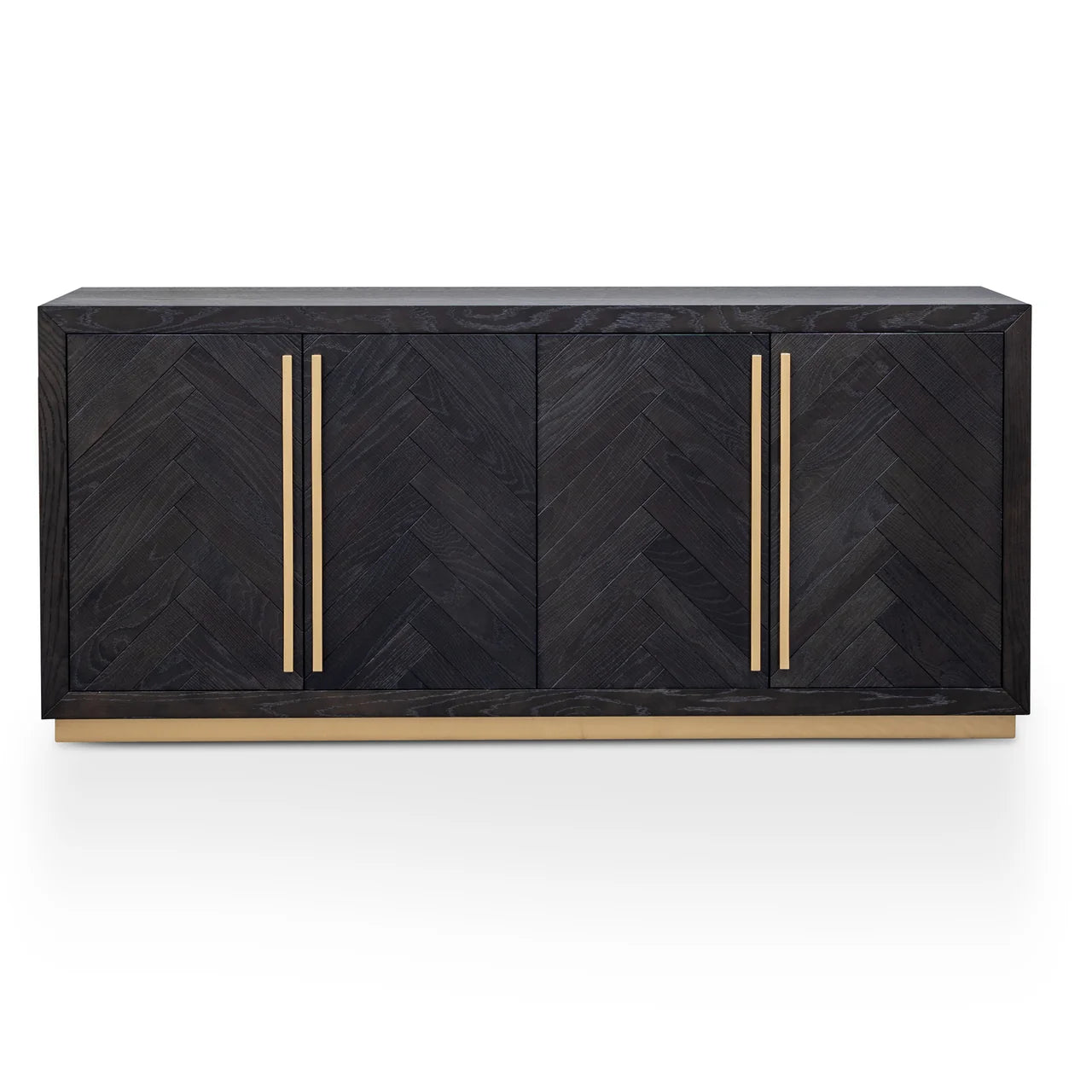 Wilma Wide Sideboard - Black and Brass