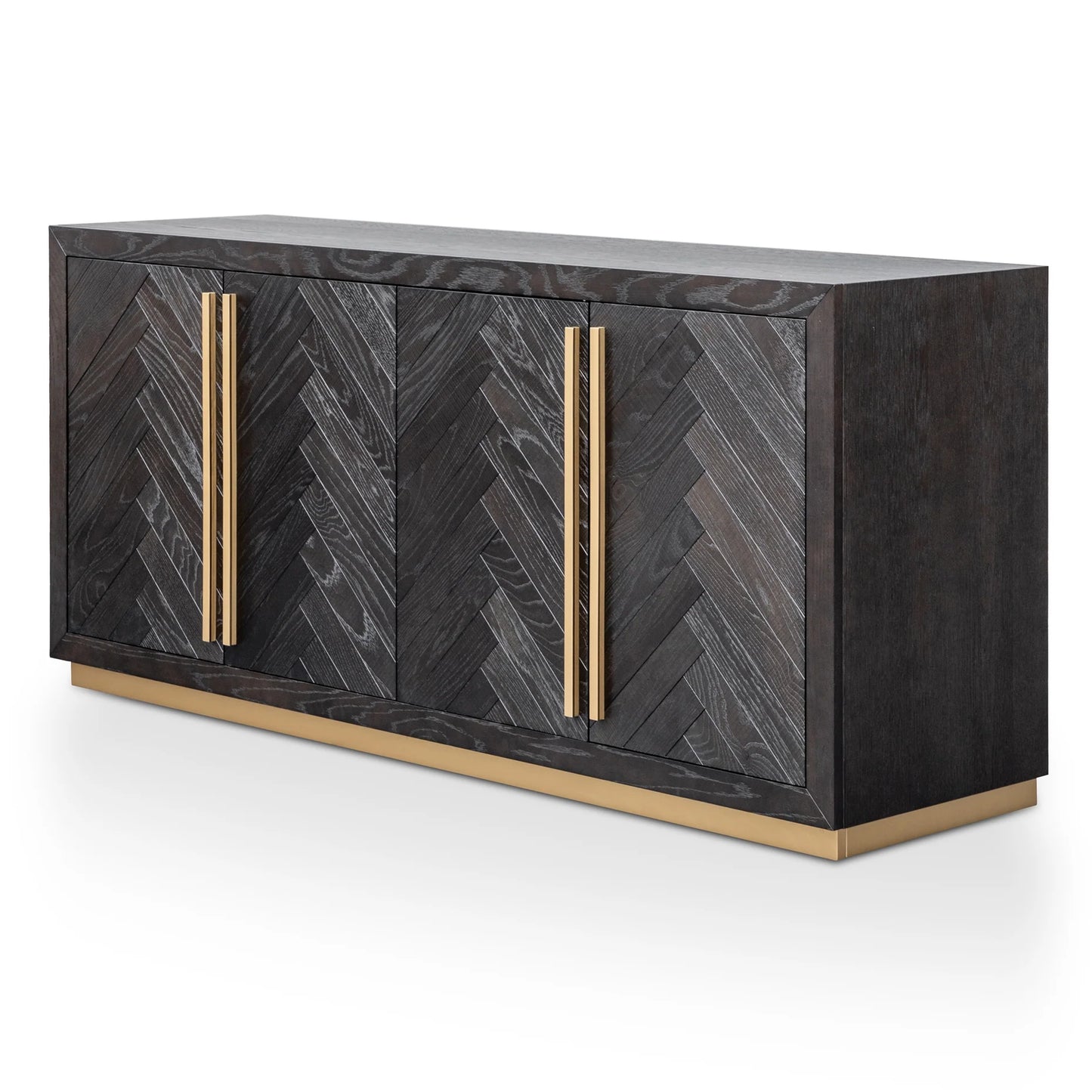 Wilma Wide Sideboard - Black and Brass