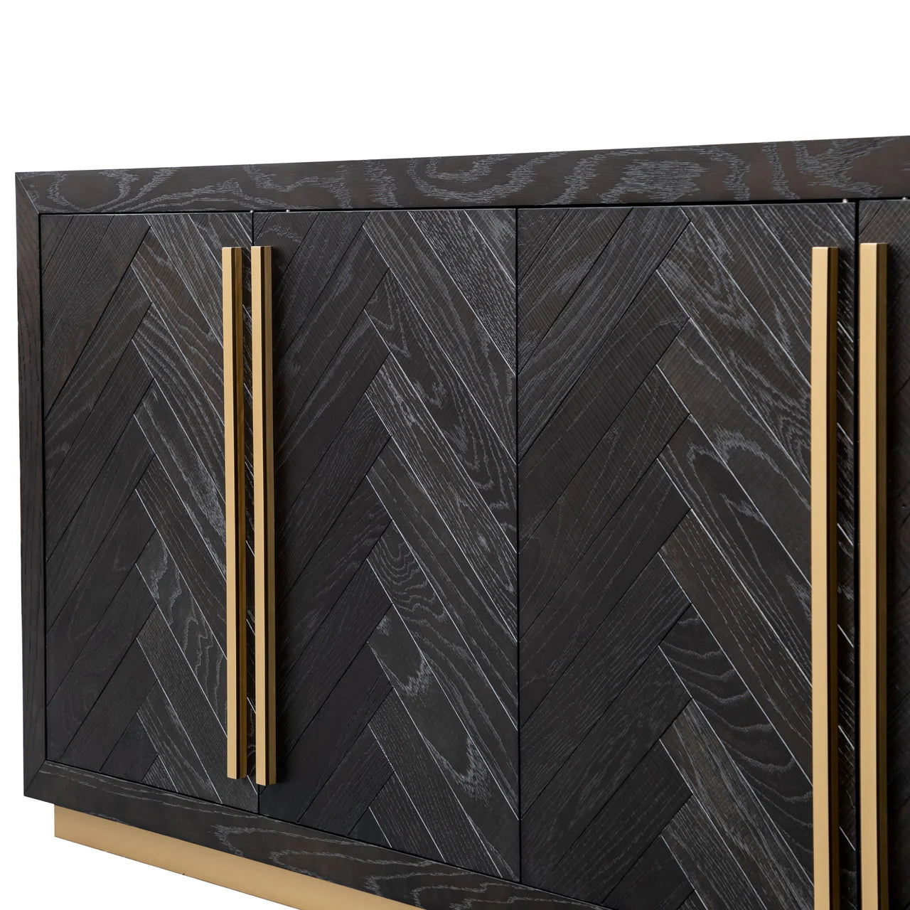 Wilma Wide Sideboard - Black and Brass