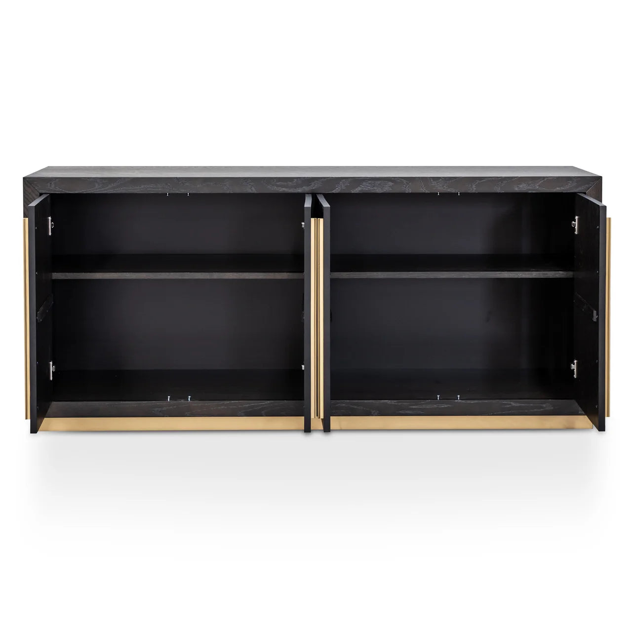 Wilma Wide Sideboard - Black and Brass