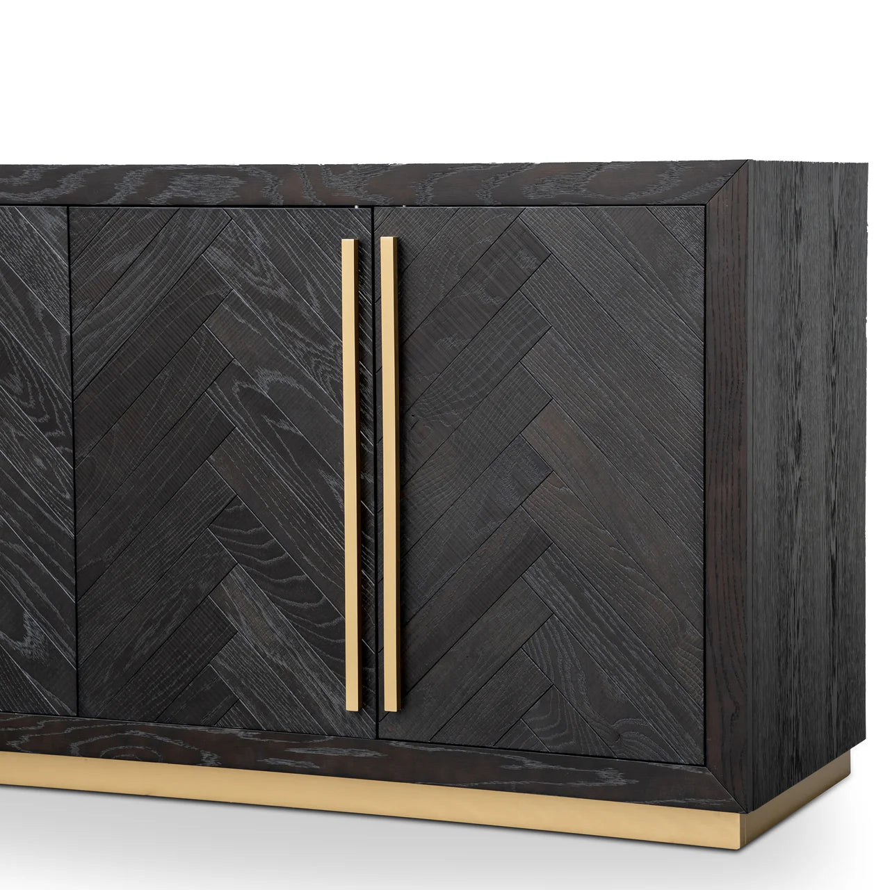 Wilma Wide Sideboard - Black and Brass