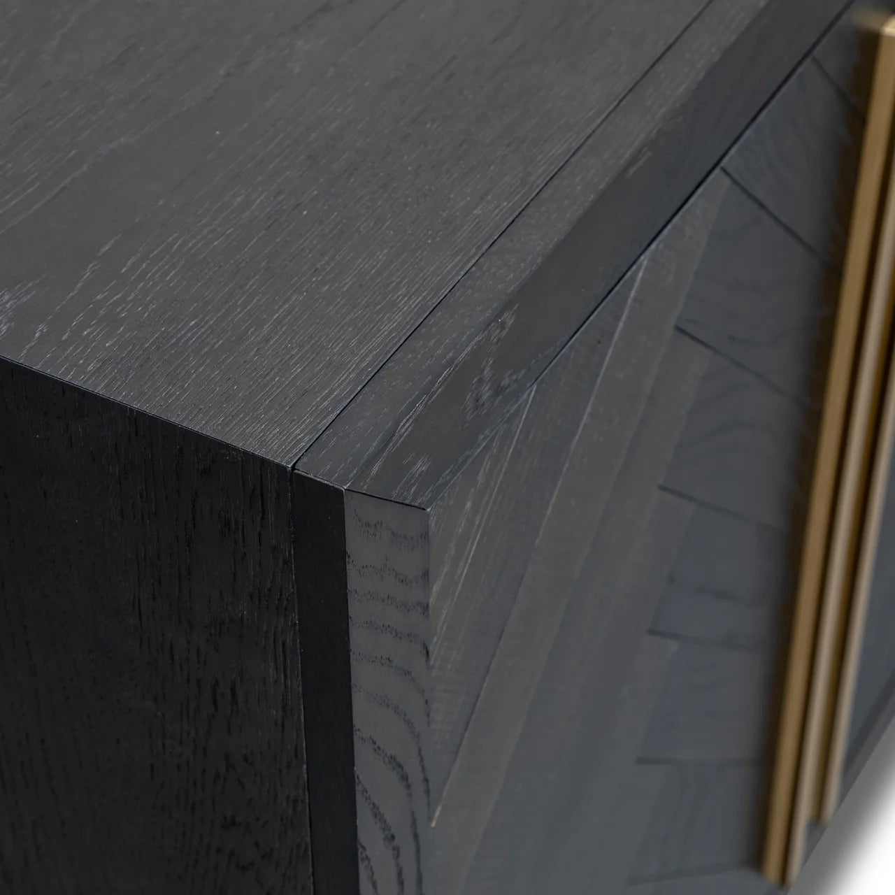 Wilma Wide Sideboard - Black and Brass