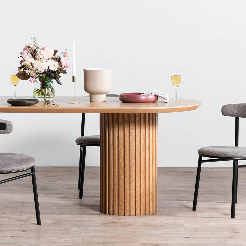 Martin 2.5m Wooden Dining Table - Natural