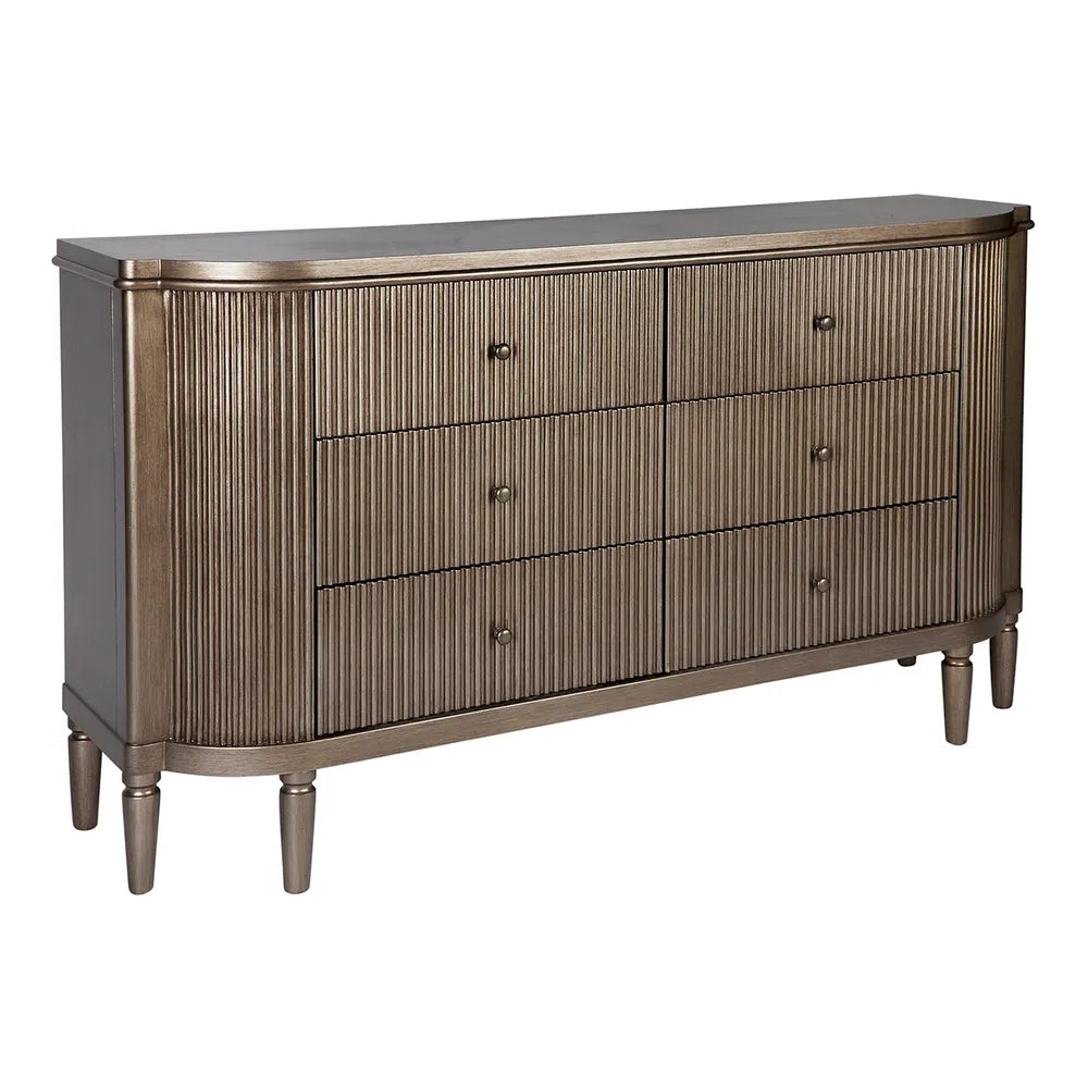 Arielle 6 Drawer Chest - Gold