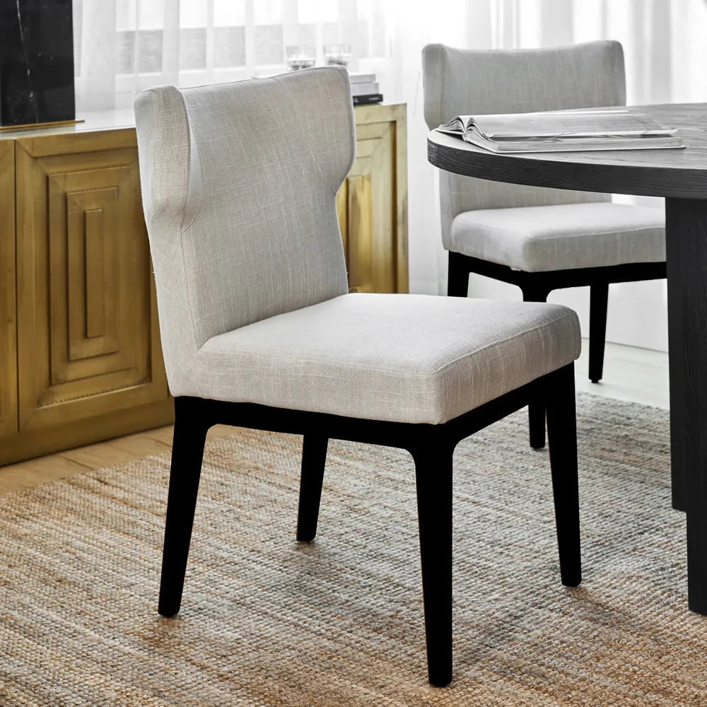Ashton Black Dining Chair Set of 2 - Natural