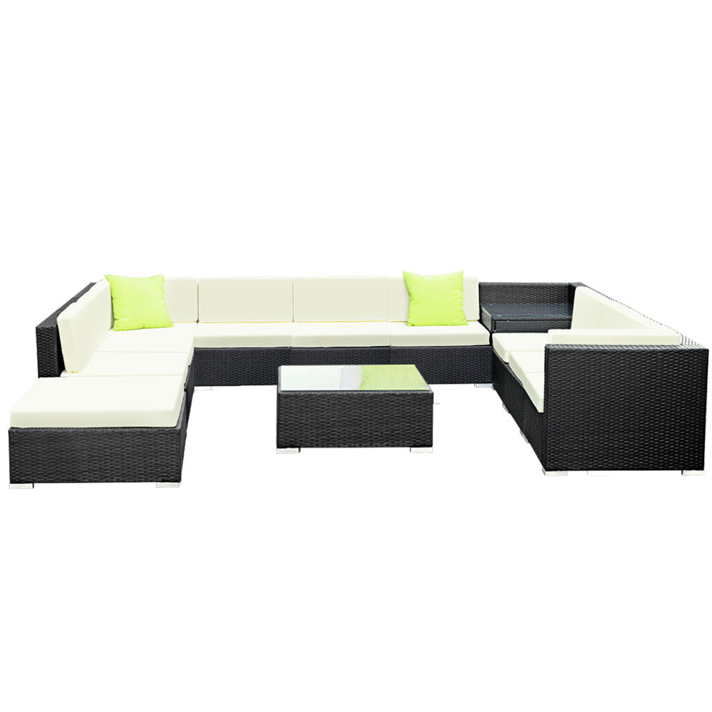 12PC Outdoor Wicker Sofa Set
