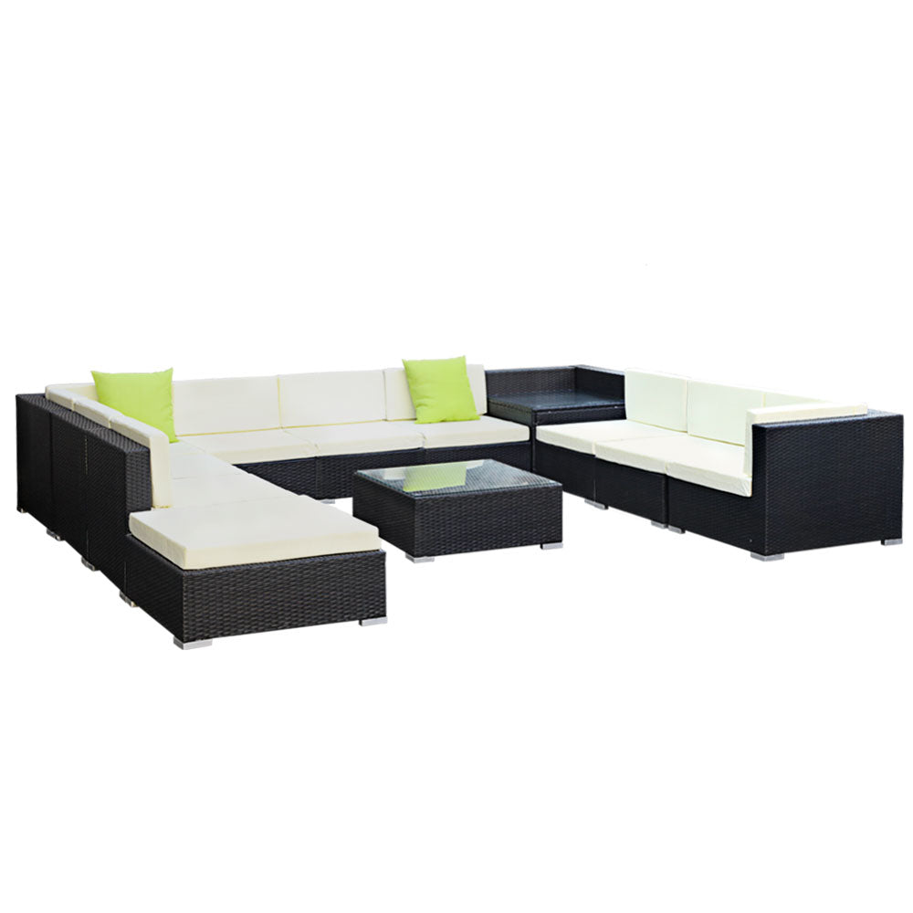 12PC Outdoor Wicker Sofa Set
