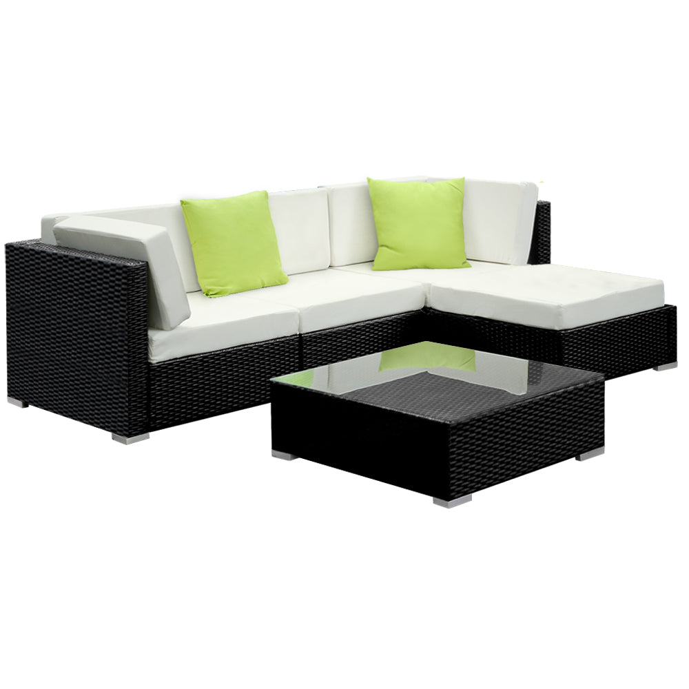 Cyrus 5PC Outdoor Lounge Set with Storage Cover