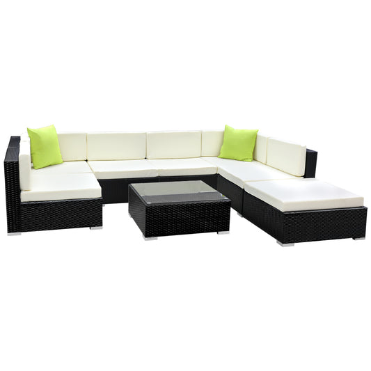 Cyrus 8PC Outdoor Lounge Set with Storage Cover