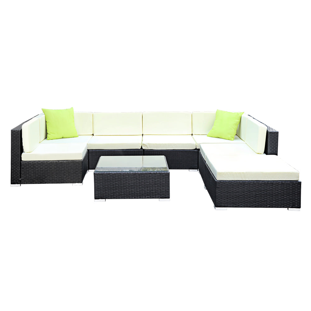 Cyrus 8PC Outdoor Lounge Set with Storage Cover