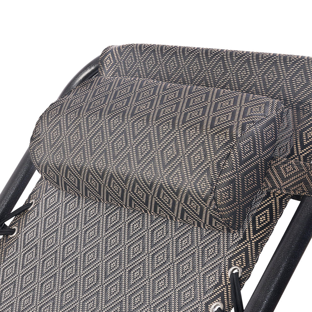 Outdoor Portable Recliner Chair - - Beige