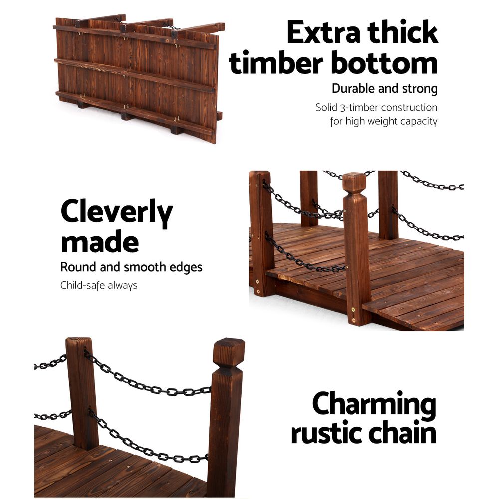 Charles Wooden Rustic Arch With Chain 160cm