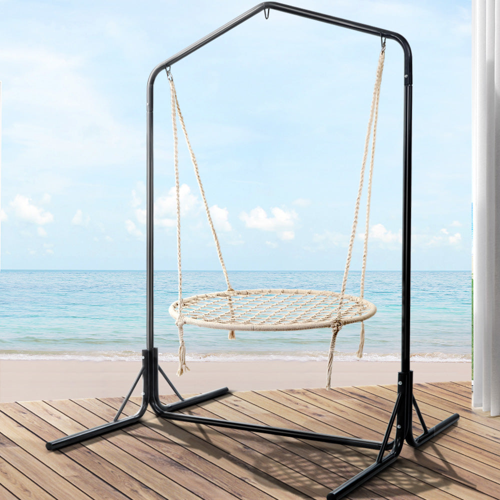 Kids Hammock Chair Kids with Stand 100cm - Cream