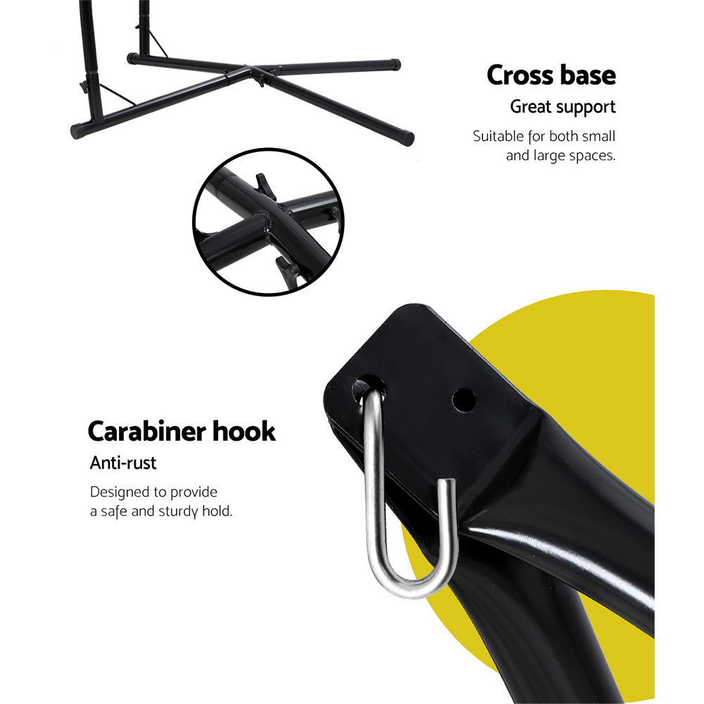 Outdoor Hammock Chair with Steel Stand Pillow Included