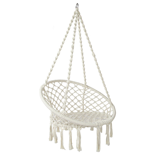 Cream Cotton Hanging Hammock Chair Only